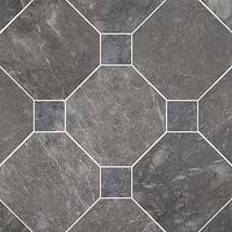 Alaris Lovina Gray 12" Octagon with Lovina Gray Dot Honed Marble Tile