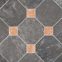 Alaris Lovina Gray 12" Octagon with Bellini Dot Honed Marble Tile