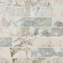 Calacatta Verde Premium 3x12 Honed Marble Tile