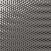 Serenity Dark Gray 1" Penny Round Polished Porcelain Mosaic Tile