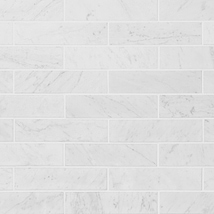 Bianco Carrara 2x8 Brushed Marble Tile