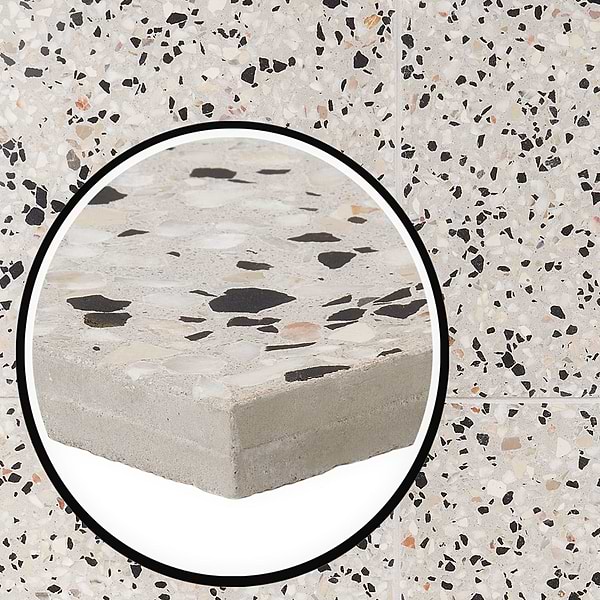 True Terrazzo Foro Beige 16x16 Polished Terrazzo Tile