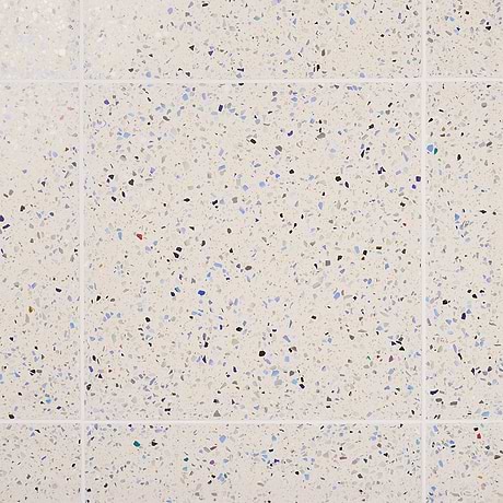 Veritas Terrazzo Creme with Nautical Blue 16x16 Polished Terrazzo Tile