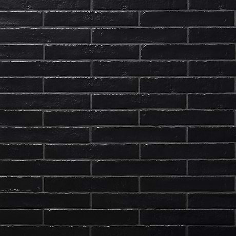 Wabi Sabi Coal Black 1.5x9 Matte Ceramic Tile