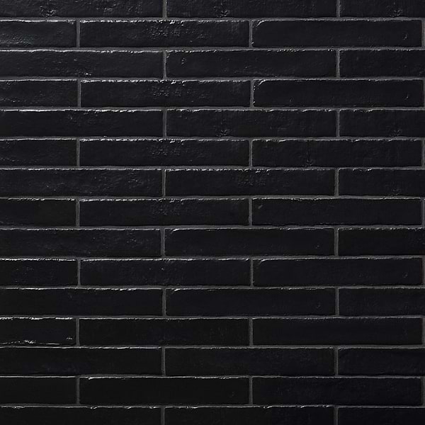 Wabi Sabi Coal Black 1.5x9 Matte Ceramic Tile