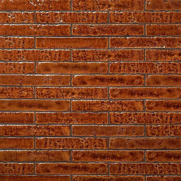 Wabi Sabi Honey Brown 1.5x9 Crackled Glossy Ceramic Tile