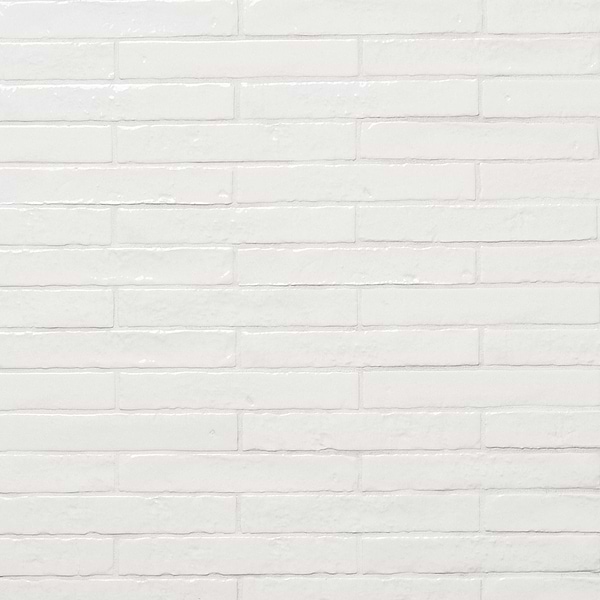 Wabi Sabi Snow White 1.5x9 Glossy Ceramic Tile