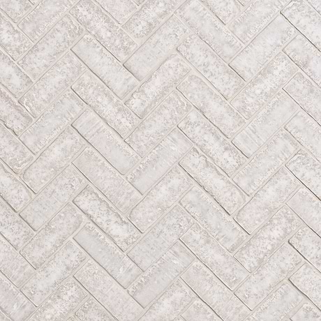 Brixon Chalk White 1.5x4 Herringbone Matte Porcelain Mosaic Tile