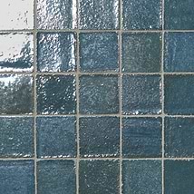 Terra Ember Teal Blue 4x4 Handmade Metallic Crackled Glossy Terracotta Tile