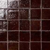Terra Ember Espresso Brown 4x4 Handmade Crackled Glossy Terracotta Tile