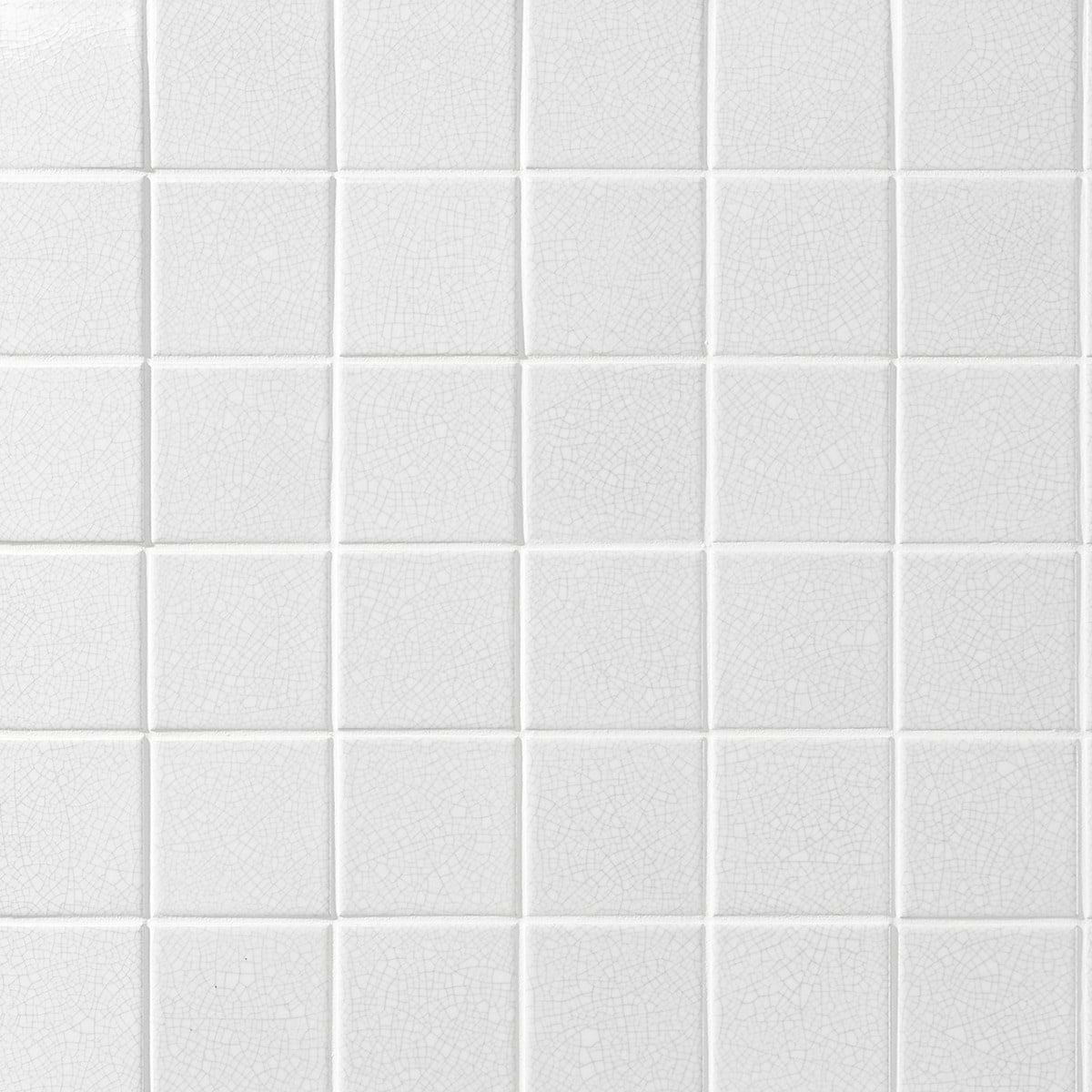 Sarina Vintage White 4x4 Glossy Crackled Ceramic Wall Tile