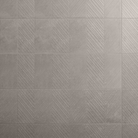 Stoneside Linen Warm Gray Chevron 12x36 Matte Ceramic Tile