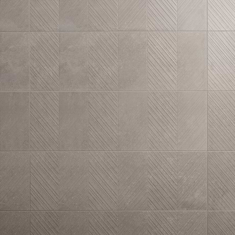 Stoneside Pearl Gray Chevron 12x36 Matte Ceramic Tile