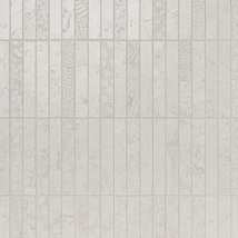 Corretta Deco Bianco White 1x6 Stacked Semi-Polished Mosaic Tile