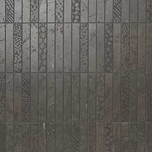 Corretta Deco Mocha Gray 1x6 Stacked Semi-Polished Mosaic Tile