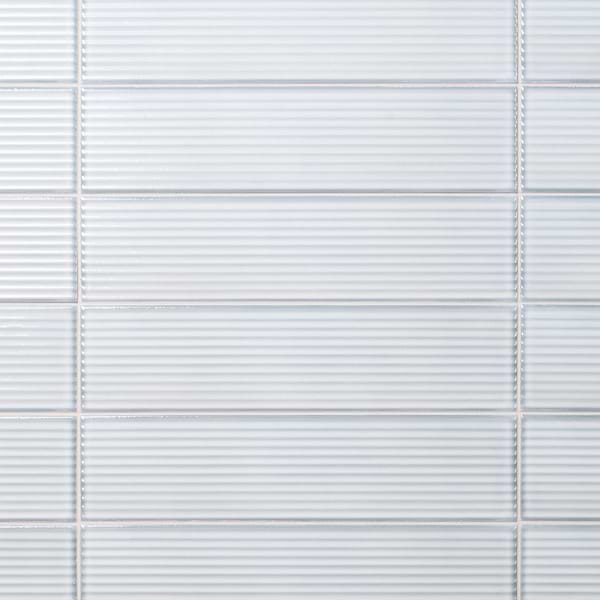 Stacy Garcia ArtBlock Azure Blue 4x16 Fluted Glossy Porcelain Tile