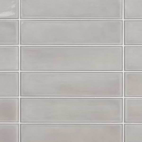 Stacy Garcia ArtBlock Grigio Gray 4x16 Glossy Porcelain Tile