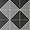B2W Stripe Negative 8x8 Matte Porcelain Tile