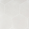 Pergola White 12.5" Hexagon Matte Porcelain Tile