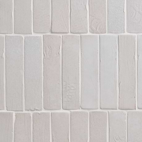 Impress Blanco White 2x10 Handmade Matte Terracotta Tile