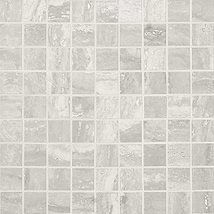 Basic Travertine Silver 2x2 Matte Porcelain Mosaic Tile