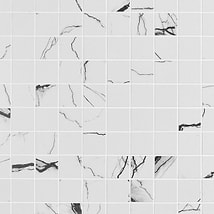 Drama Breach Black & White 2x2 Matte Porcelain Mosaic Tile
