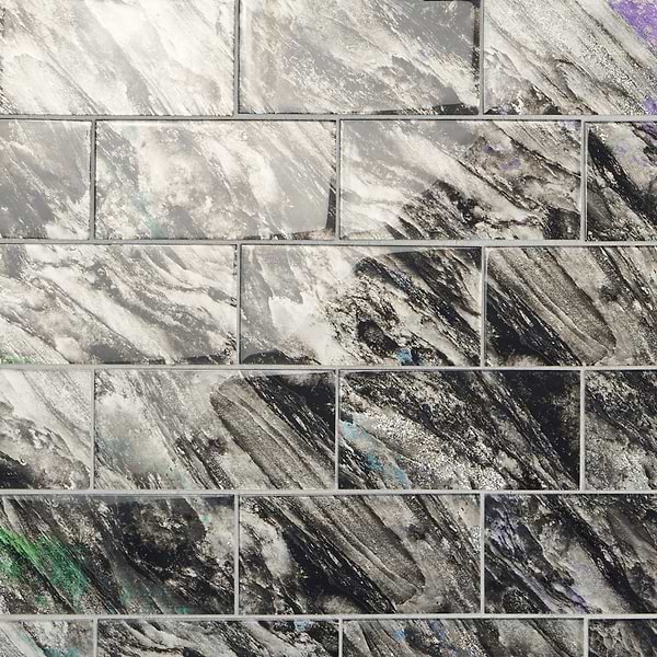 Gem Black Diamond 4x9 Polished Glass Tile
