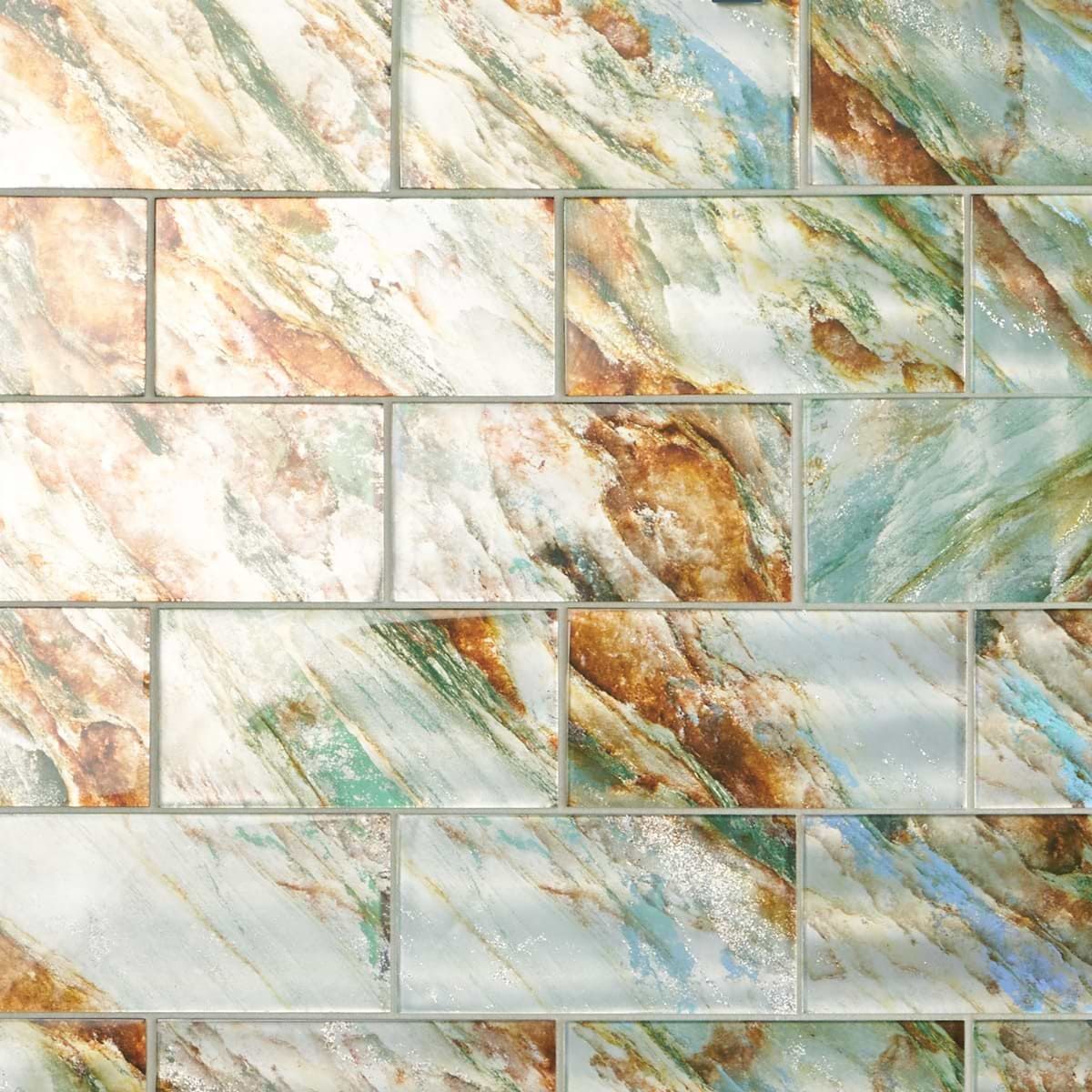 Gem Emerald Green 4x9 Polished Glass Tile