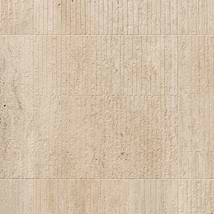 Stretto Carved Cream Travertine 16x16 Vein Cut Unfilled Honed Tile