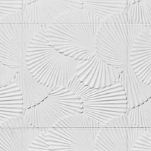 Okeanos Carved White Thassos 16x16 3D Honed Marble Tile