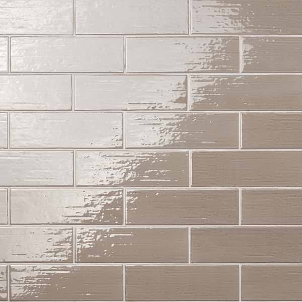 Disco-Kiln Dark Gray 3x9 Polished Porcelain Subway Tile