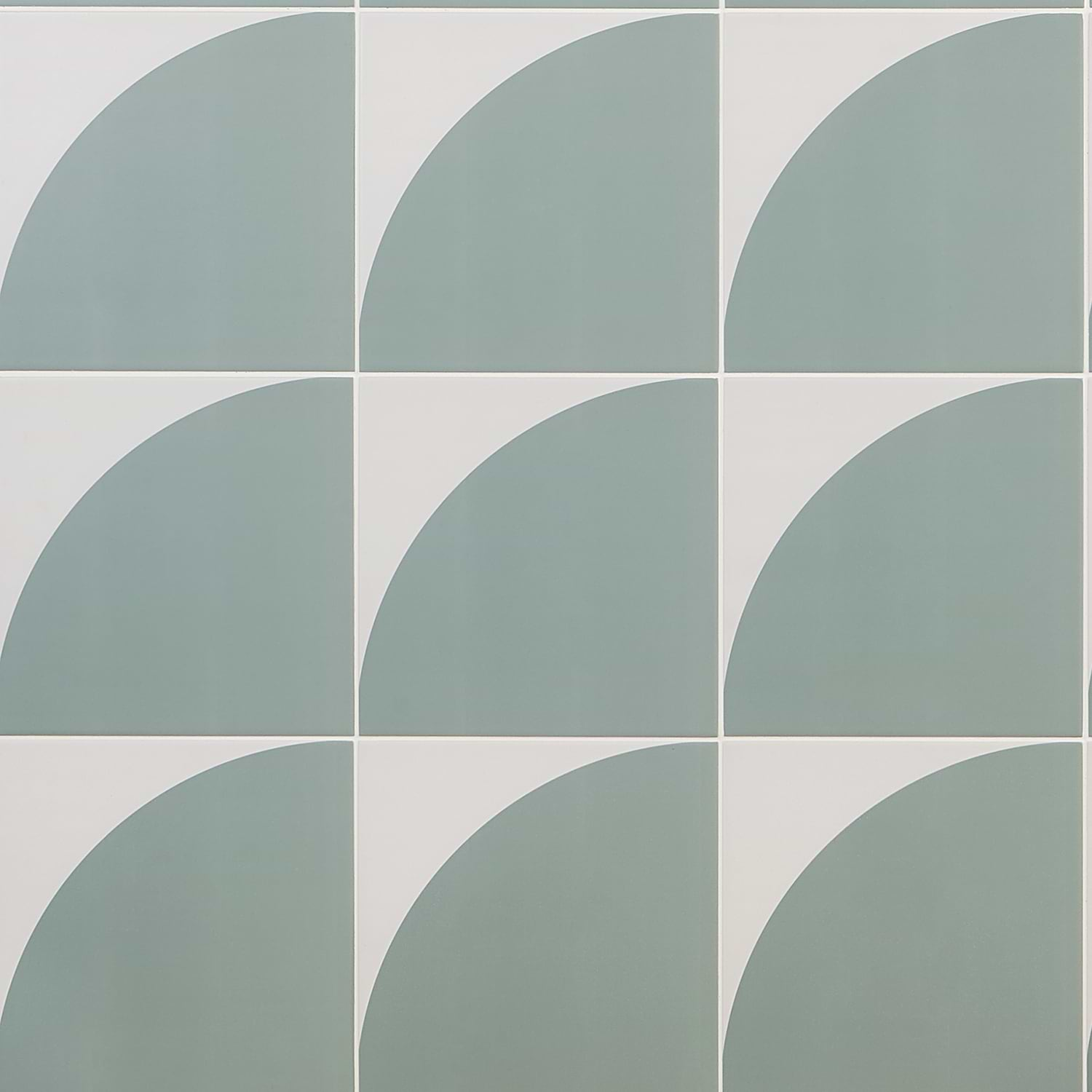 Stacy Garcia Maddox Deco Floor Mineral Green 8x8 Matte Porcelain Tile