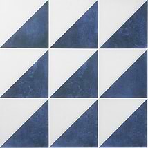 Art Geo by Elizabeth Sutton Dos Triangle Blue 8x8 Matte Porcelain Tile