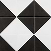 Art Geo by Elizabeth Sutton Cement Dos Charcoal Gray 8x8 Matte Porcelain Tile: Pattern 2