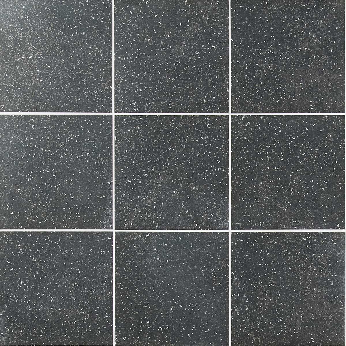 Art Geo Terrazzo by Elizabeth Sutton Charcoal Black 8x8 Terrazzo Look Matte Porcelain Tile