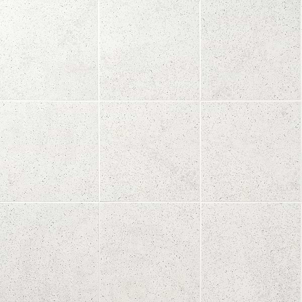 Art Geo by Elizabeth Sutton Terrazzo White Grigio 8x8 Matte Porcelain Tile