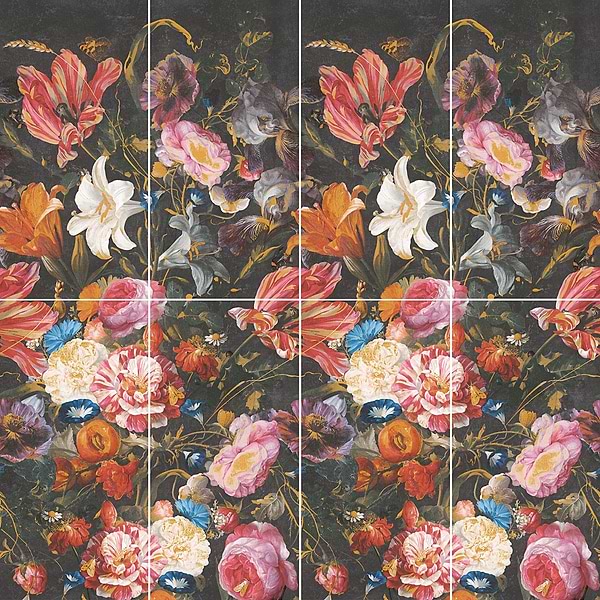 Art Gallery by Paula Purroy Bouquet Multicolor 24x48 Artisan Decor Matte Porcelain Tile