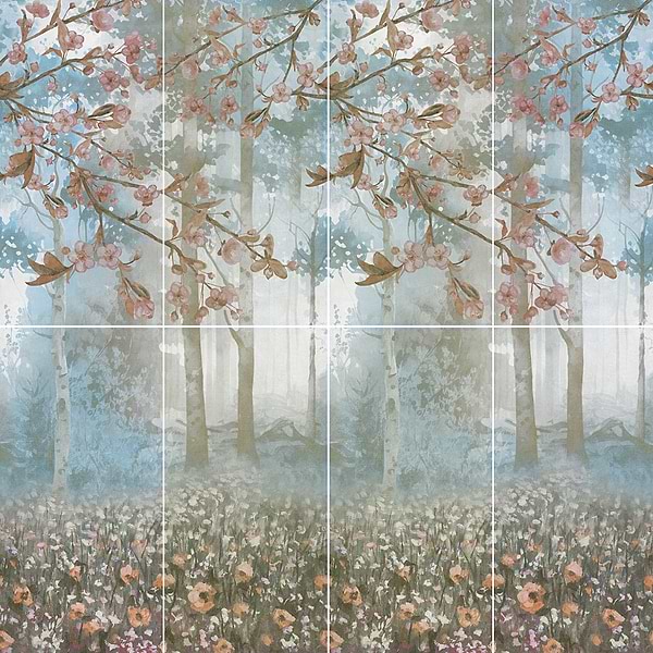 Art Gallery by Paula Purroy Secret Forest Multicolor 24x48 Artisan Decor Matte Porcelain Tile