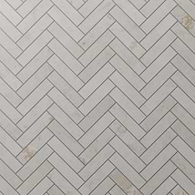 Portrait Ivory Beige 1x4 Herringbone Matte Porcelain Mosaic Tile