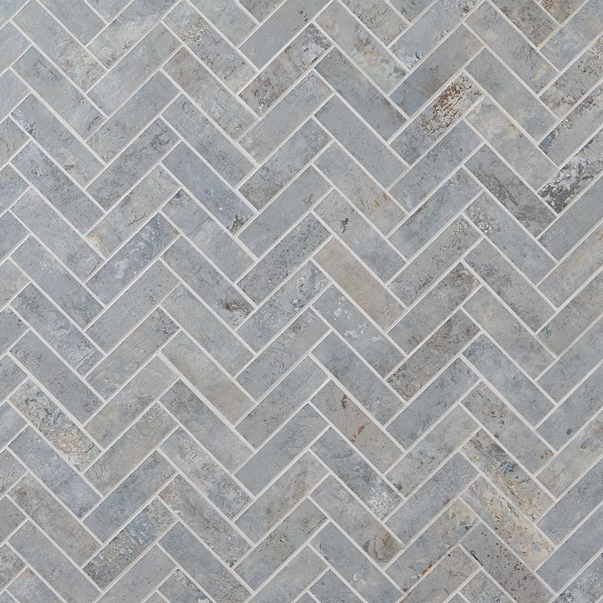 Portrait Ocean Blue 1x4 Herringbone Matte Porcelain Mosaic Tile