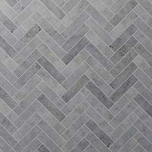 Portrait Ocean Blue 1x4 Herringbone Matte Porcelain Mosaic Tile