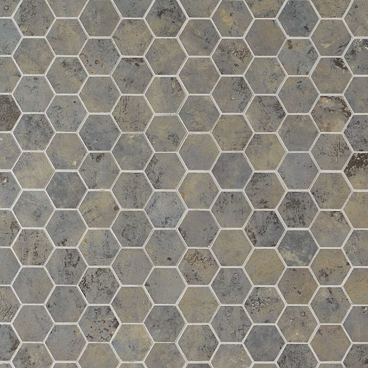 Portrait Sage Gray 2" Hexagon Matte Porcelain Mosaic Tile