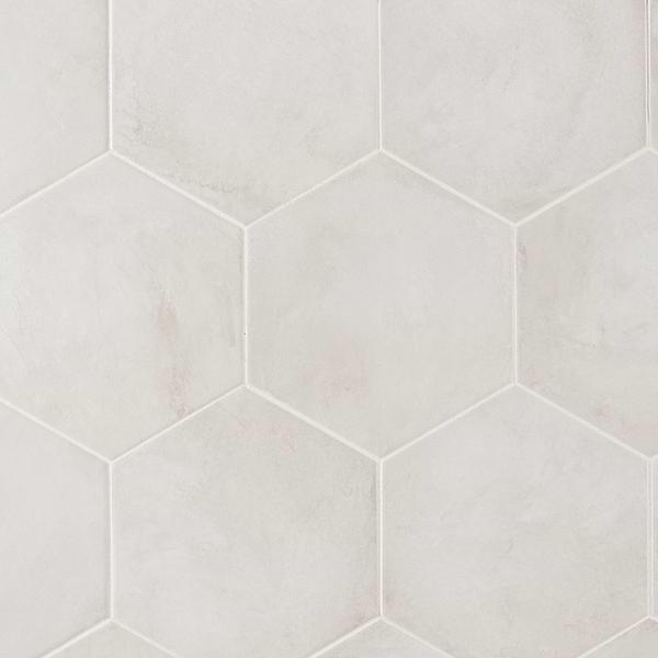 Ava Bianco 8" Hexagon Matte Porcelain Tile