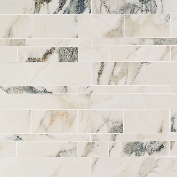 DreamStone Calacatta Rustico Railroad Matte Porcelain Mosaic