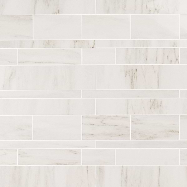 DreamStone Dolomite Snow Railroad Polished Porcelain Mosaic
