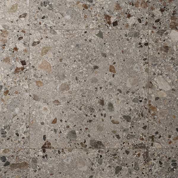 Rizo Fossil Gray 48x48 Terrazzo Look Matte Porcelain Tile
