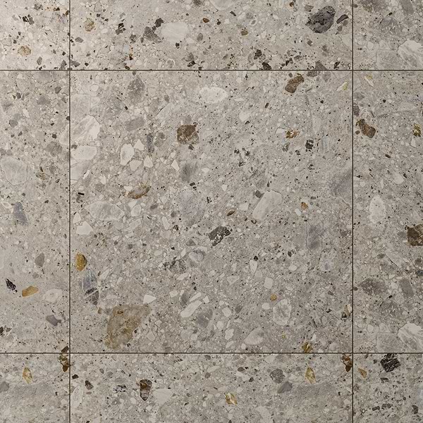 Rizo Earth Gray 48x48 Terrazzo Look Matte Porcelain Tile