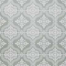 Kravet Elowynn Flora Seafoam Green 8x8 Matte Porcelain Tile