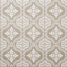 Kravet Elowynn Flora Sand Beige 8x8 Matte Porcelain Tile