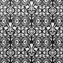 Kravet Elowynn Haven & Belle Midnight Black 8x8 Matte Porcelain Tile